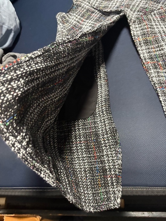 BCBGeneration Black Plaid Tweed Sleeveless Jumpsuit with Multicolor Flecks - Picture 13 of 13